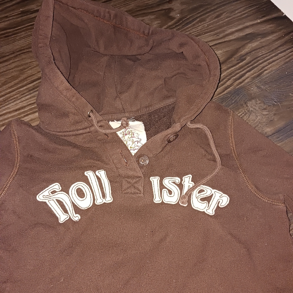 HOLLISTER LADIES JUNIORS SMALL S SM LOGO HOODIE SWEATSHIRT HOODIE VINTAGE